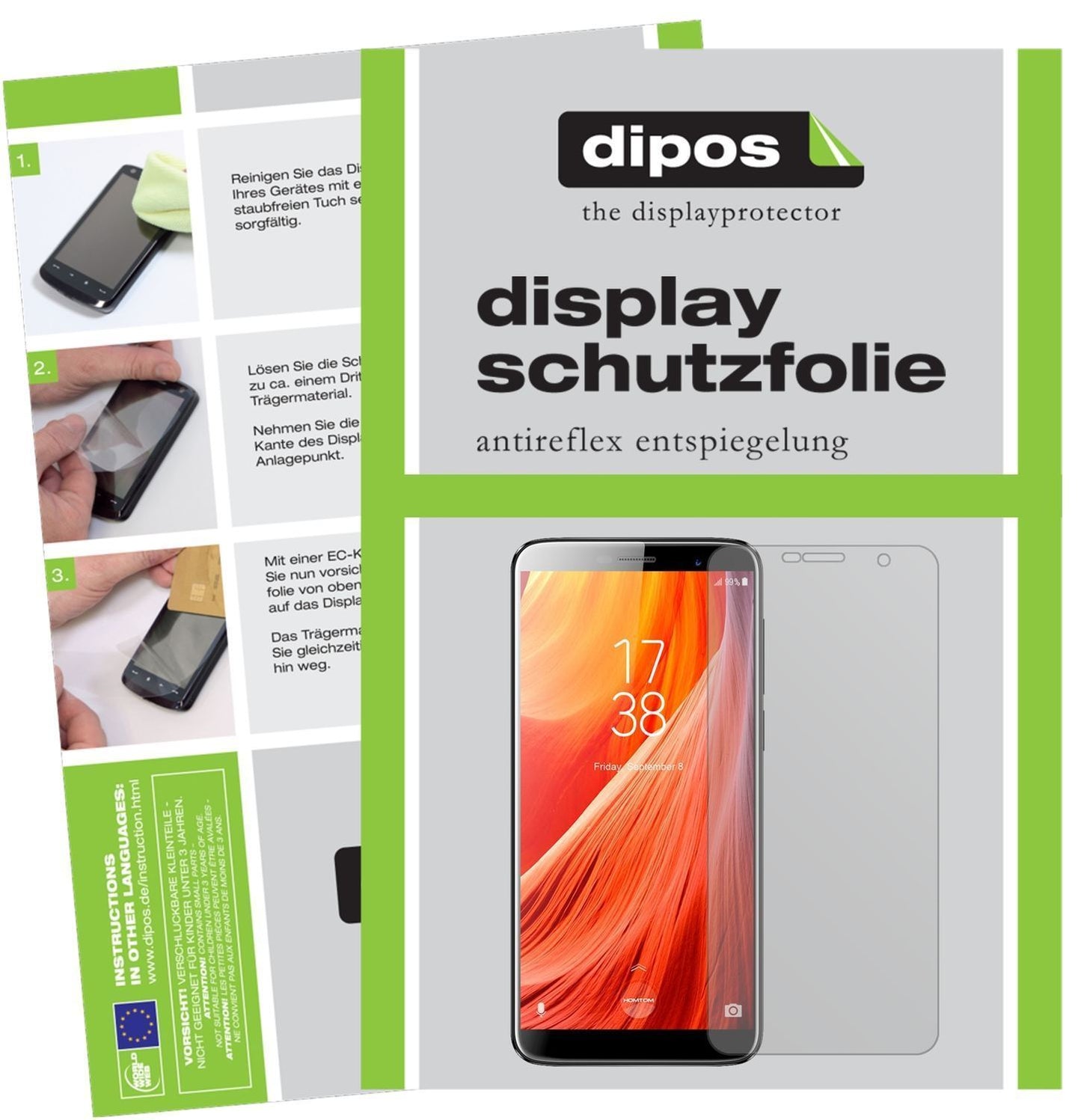 6x Schutzfolie matt für HOMTOM S7 Display-Schutzfo (1)