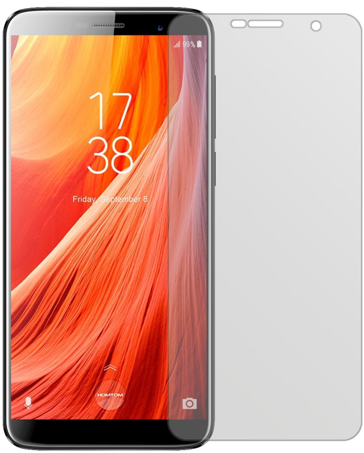 6x Schutzfolie matt für HOMTOM S7 Display-Schutzfo (2)
