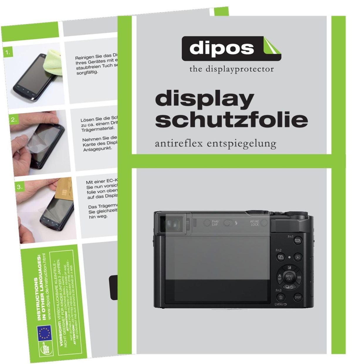 6x Schutzfolie matt für Panasonic Lumix DC-TZ202 D (1)