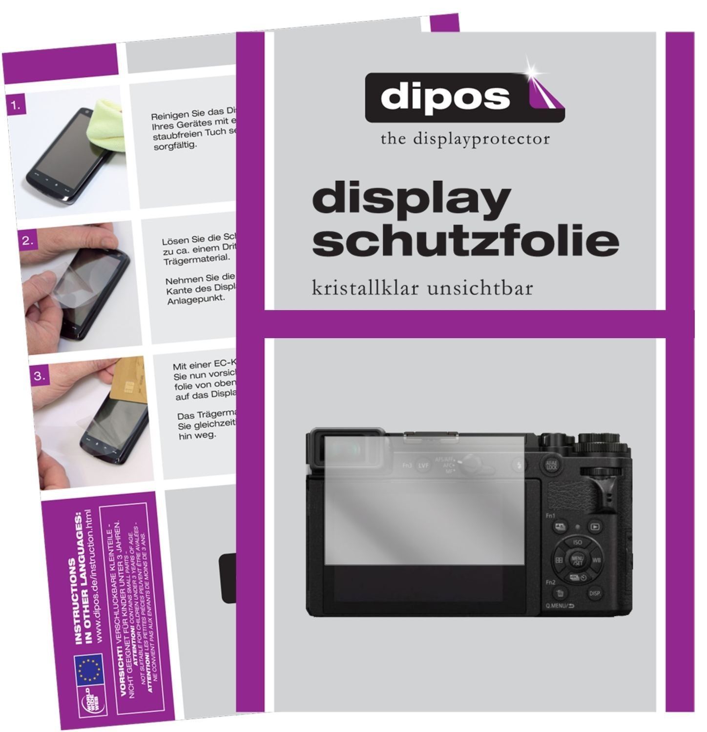6x Schutzfolie klar für Panasonic Lumix DC-GX9 Dis (1)