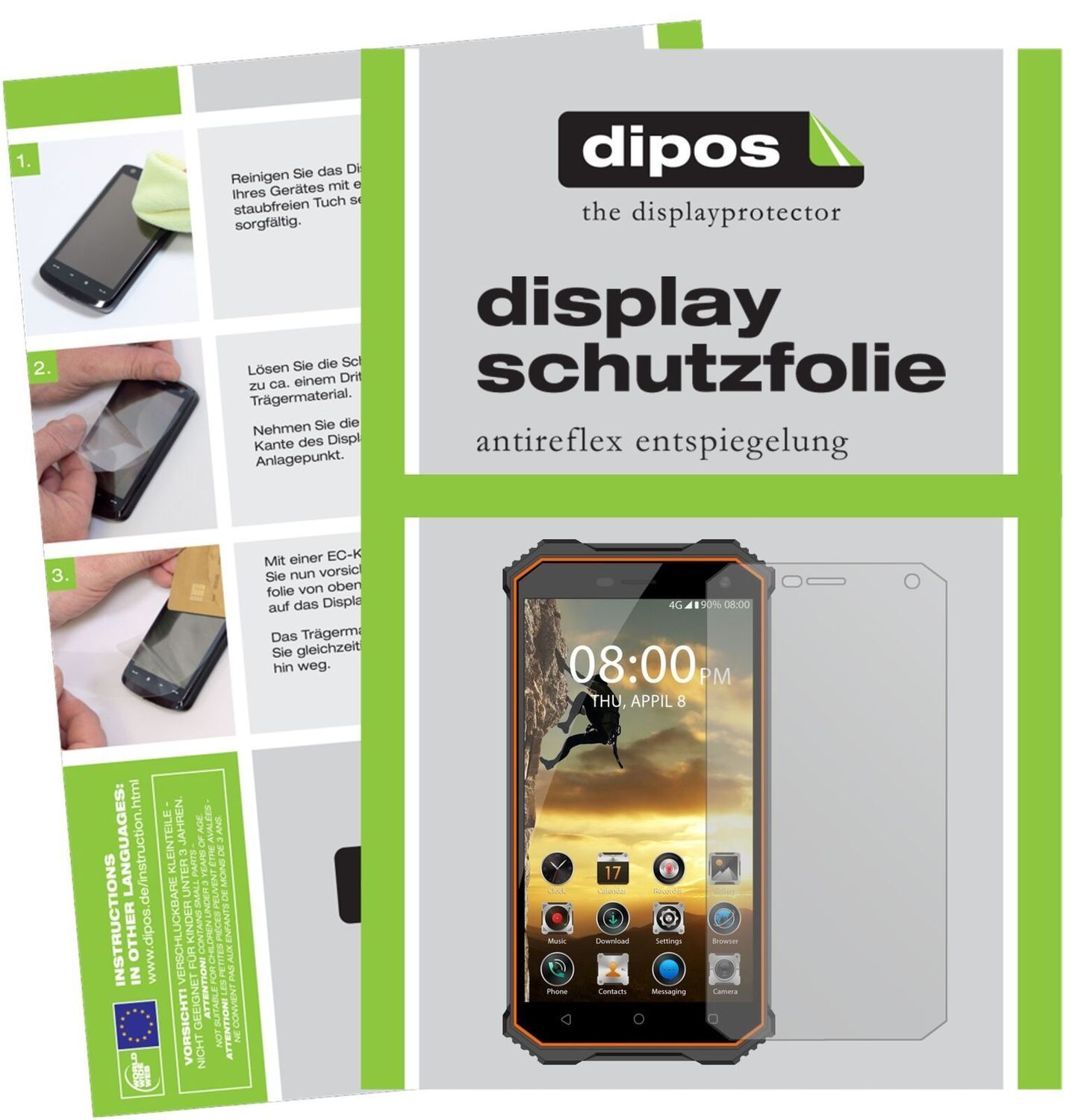 5x Schutzfolie matt für Phonemax Rockey 2 Display- (2)