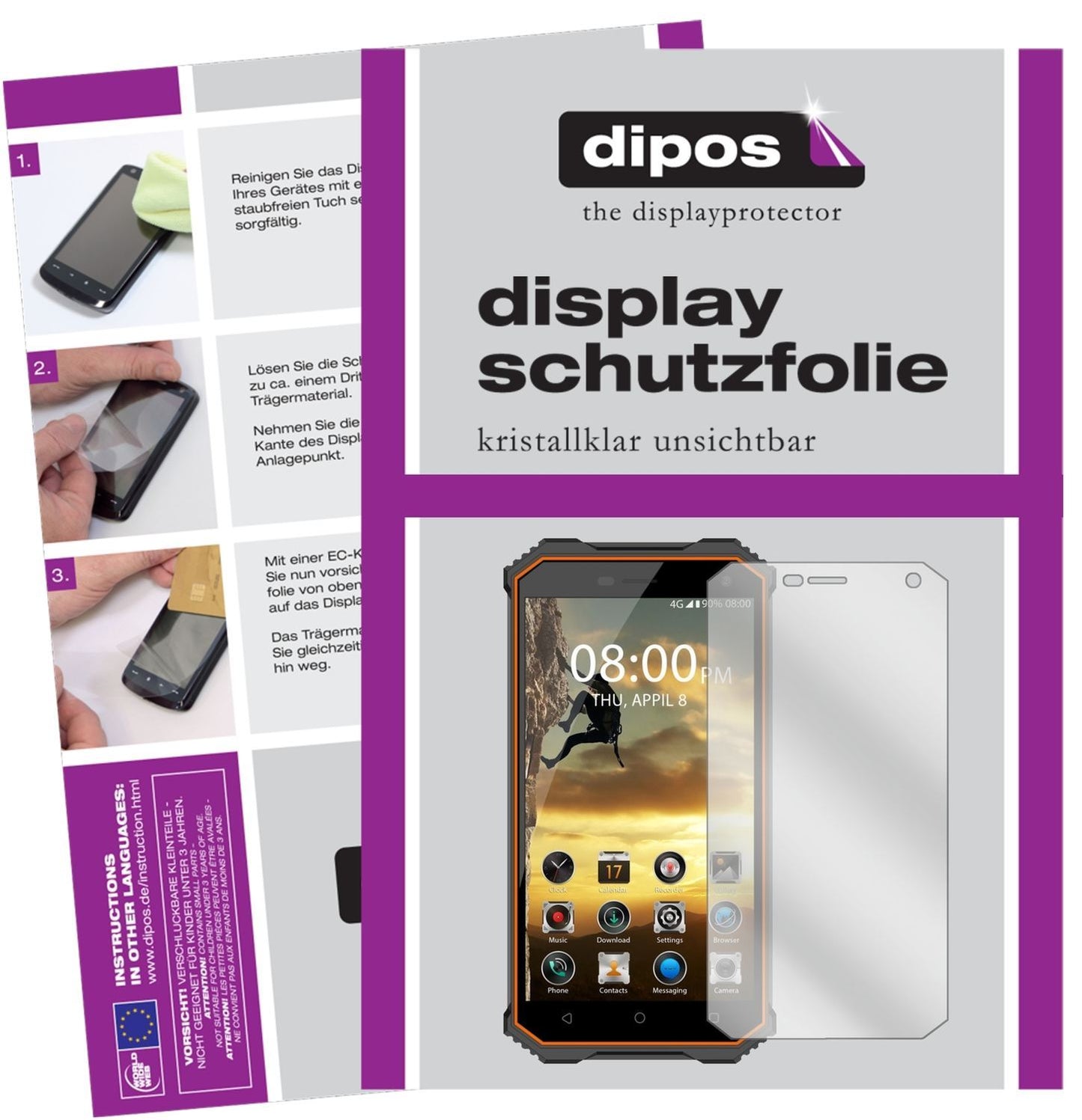 6x Schutzfolie klar für Phonemax Rockey 2 Display- (1)