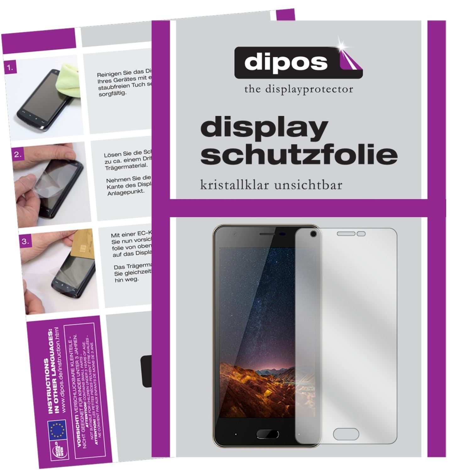 2x Schutzfolie klar für Doogee X20L Display-Schutz (1)