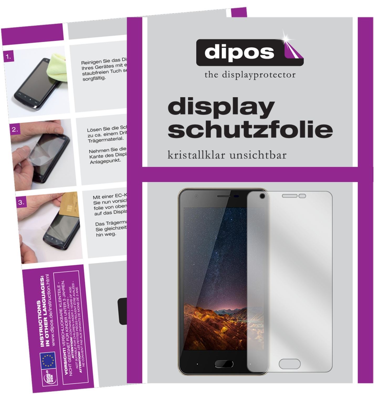 2x Schutzfolie klar für Doogee X20L Display-Schutz (1)