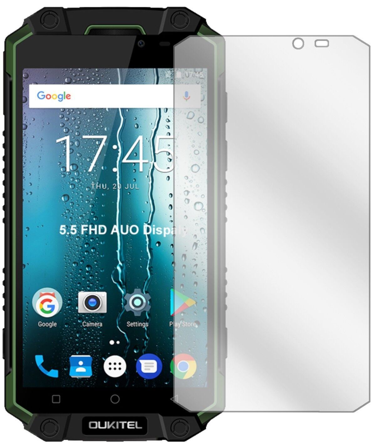 5x Schutzfolie klar für Oukitel K10000 Max Display (1)