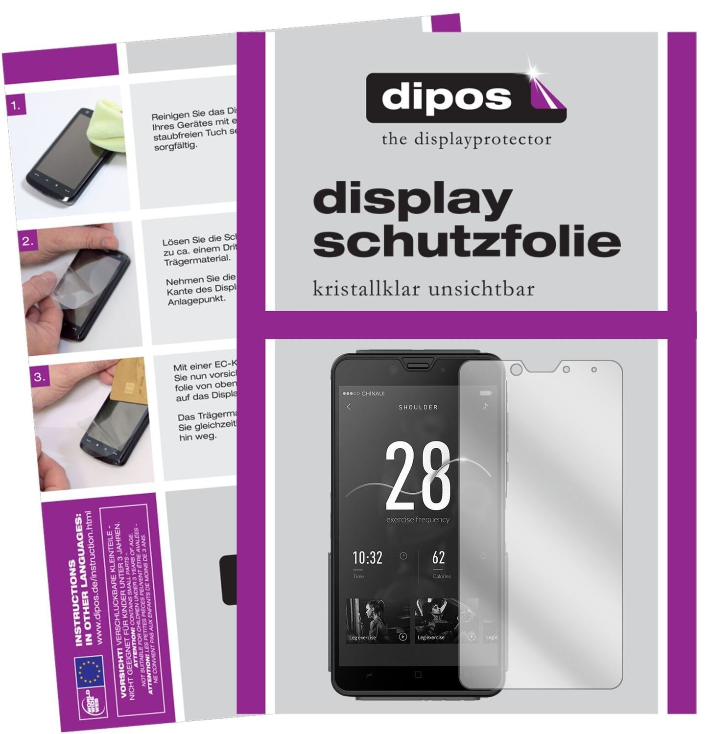 1x Schutzfolie klar für Elephone Fighter Display-S (2)