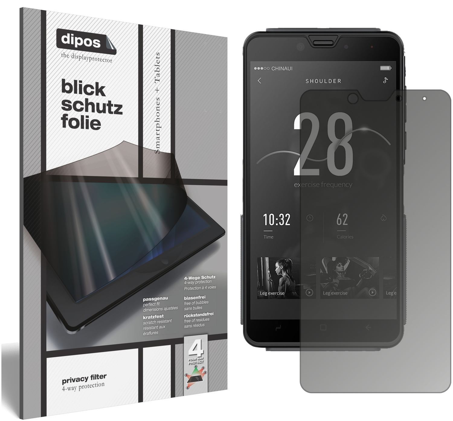Blickschutzfolie für Elephone Fighter matt Schutzf (1)