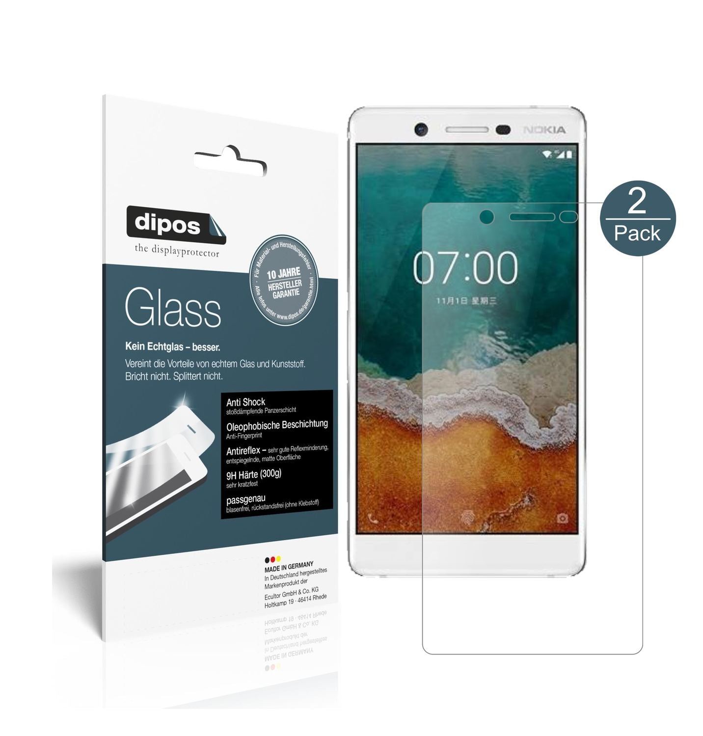 2x 9H Schutzfolie matt für Nokia 7 Panzerfolie (1)