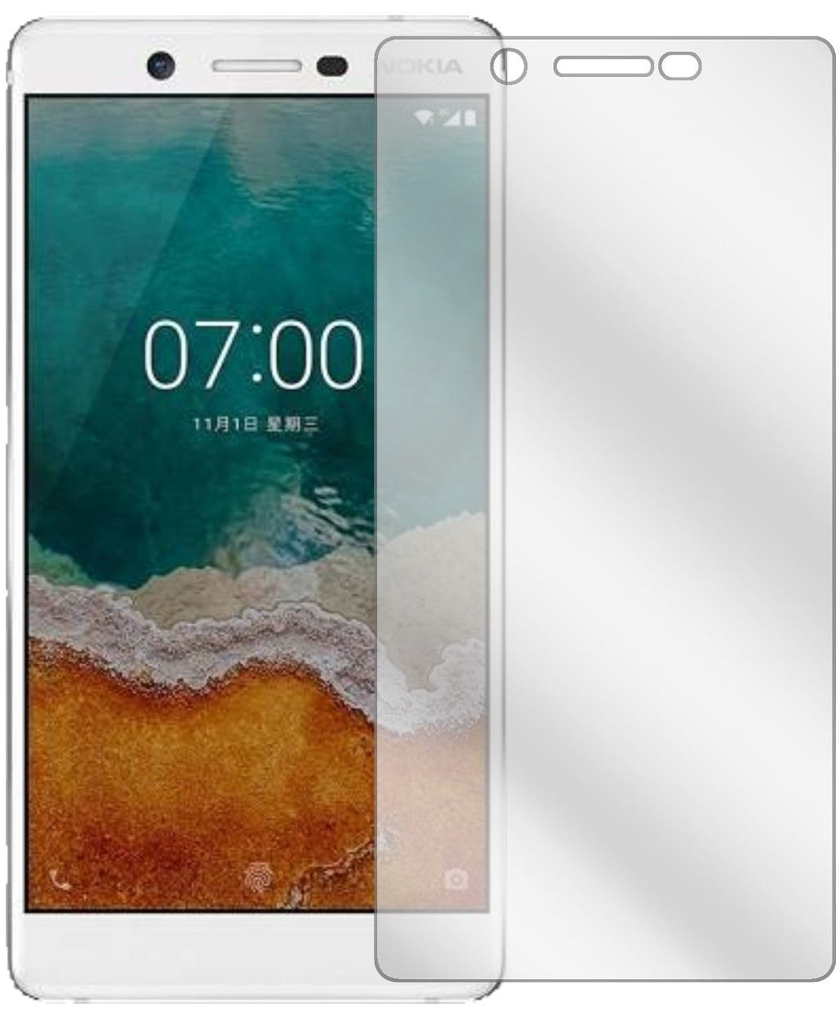 2x Schutzfolie klar für Nokia 7 Display-Schutzfoli (2)