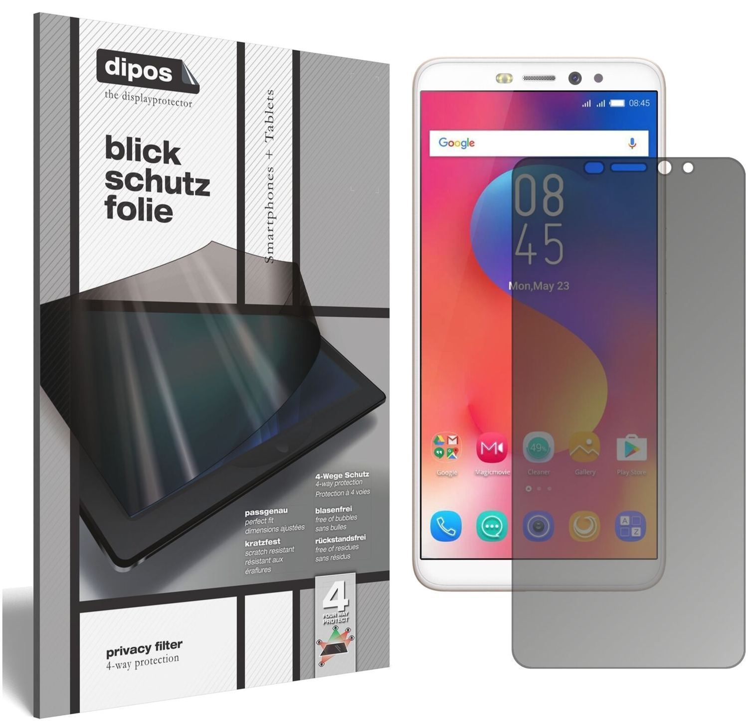 Blickschutzfolie für Infinix Hot S3 matt Schutzfol (2)