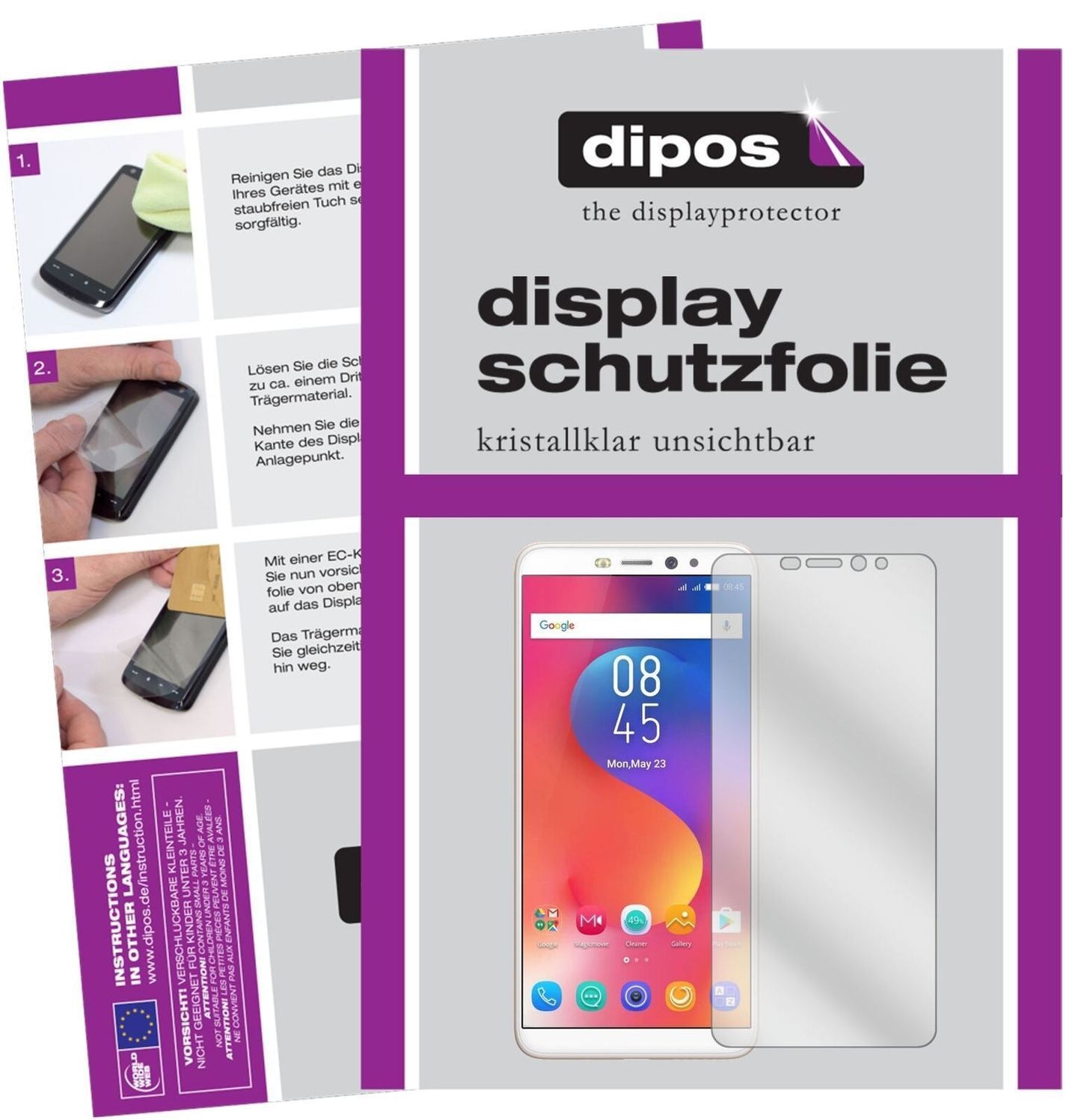 5x Schutzfolie klar für Infinix Hot S3 Display-Sch (2)