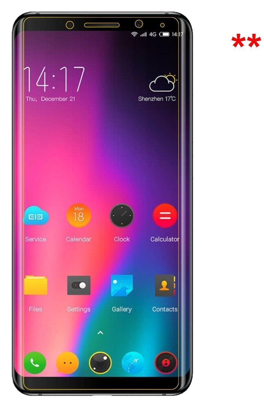 Blickschutzfolie für Elephone U Pro matt Schutzfol (5)