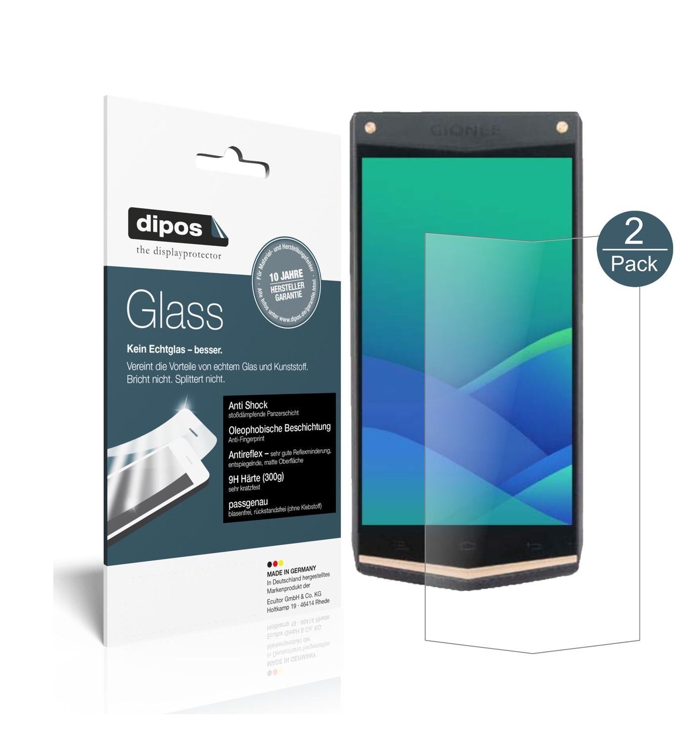 2x 9H Schutzfolie matt für Gionee W919 Panzerfolie (1)