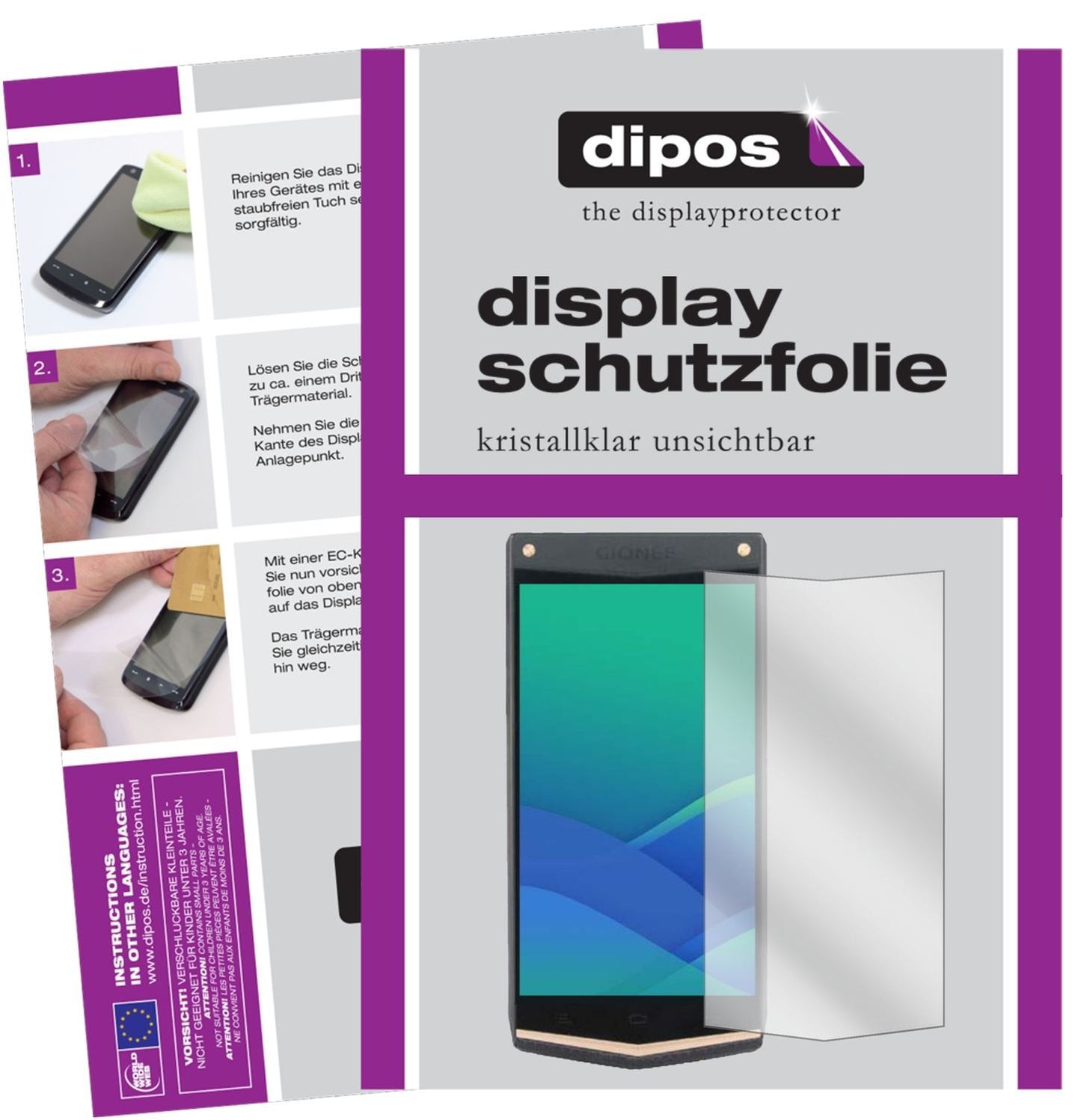 6x Schutzfolie klar für Gionee W919 Display-Schutz (1)