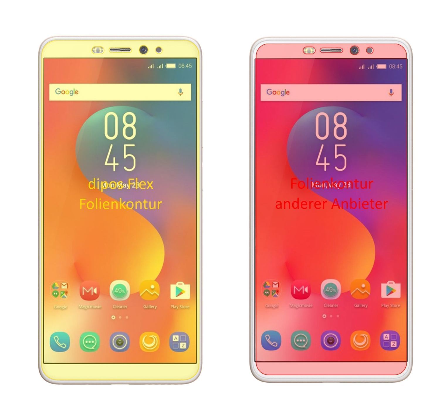 3x 3D Full Cover Schutzfolie für Infinix Hot S3 (2)