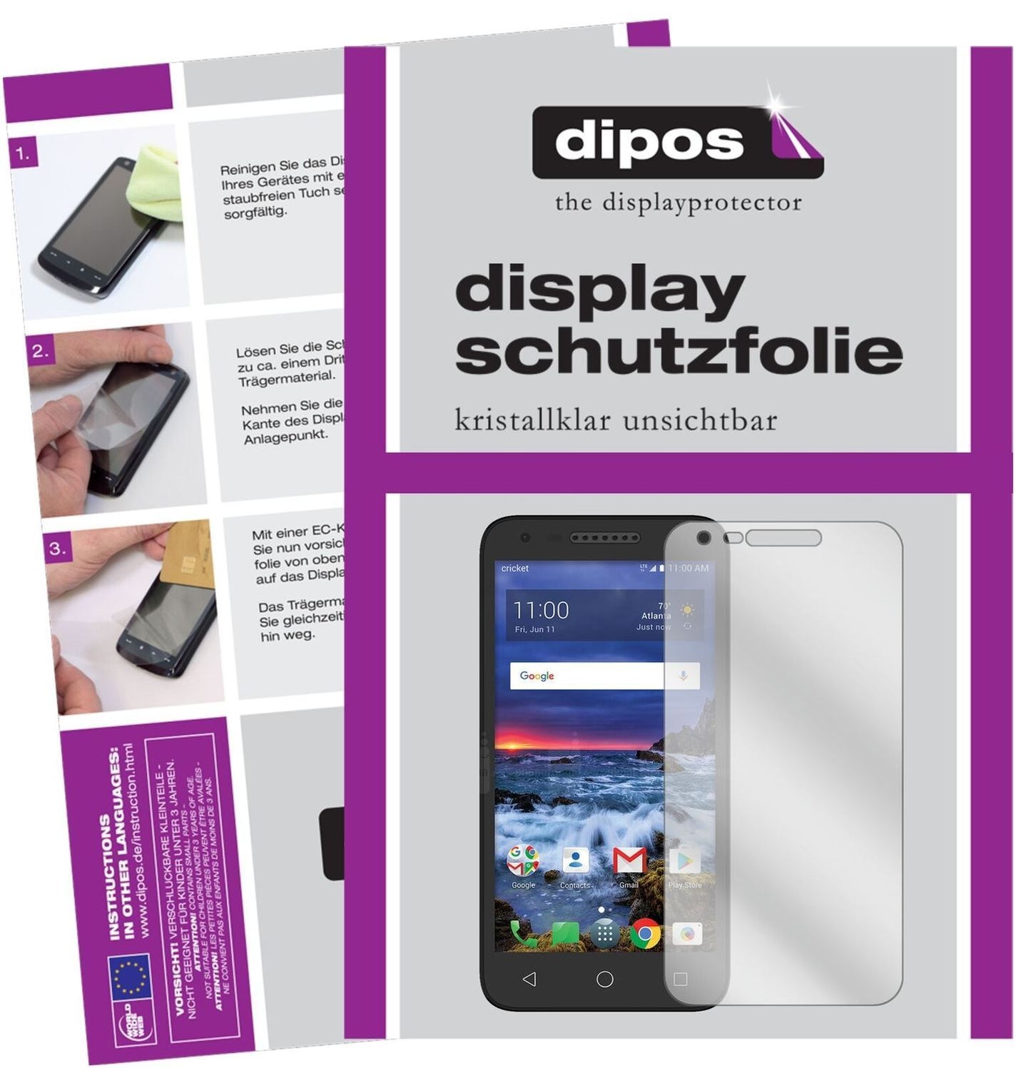 5x Schutzfolie klar für Alcatel Verso Display-Schu (2)