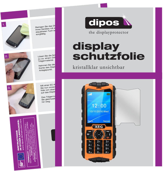 2x Schutzfolie klar für AEG M550 Display-Schutzfol (1)