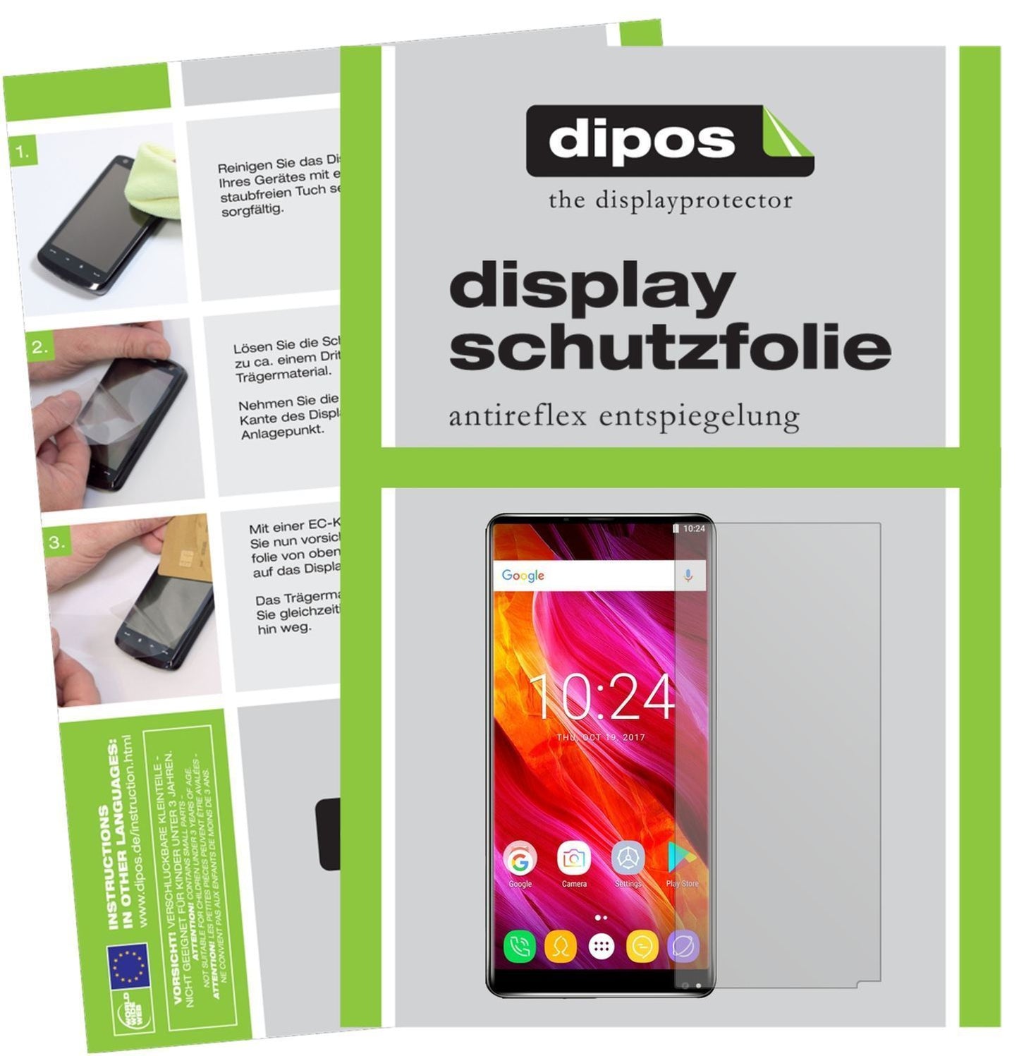 6x Schutzfolie matt für Oukitel Mix 2 Display-Schu (1)