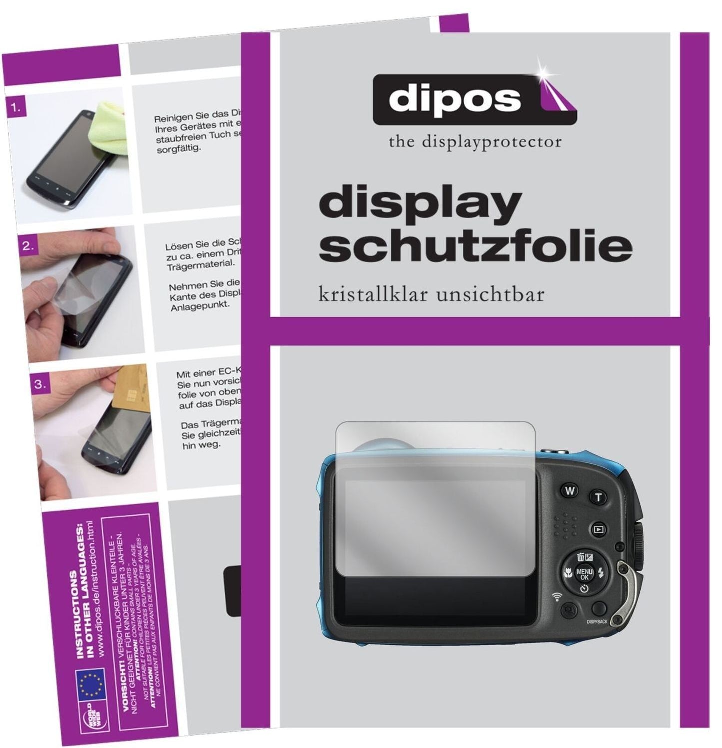 5x Schutzfolie klar für Fujifilm FinePix XP130 Dis (2)