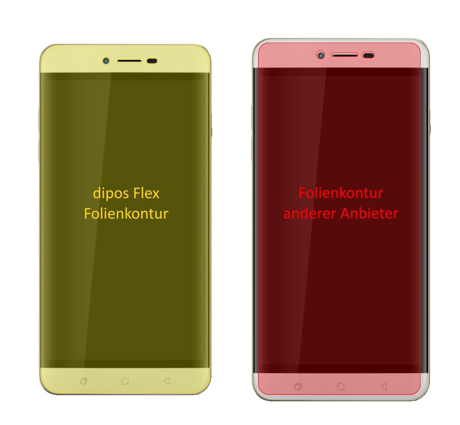 2x 3D Full Cover Schutzfolie für Coolpad Torino R1 (1)