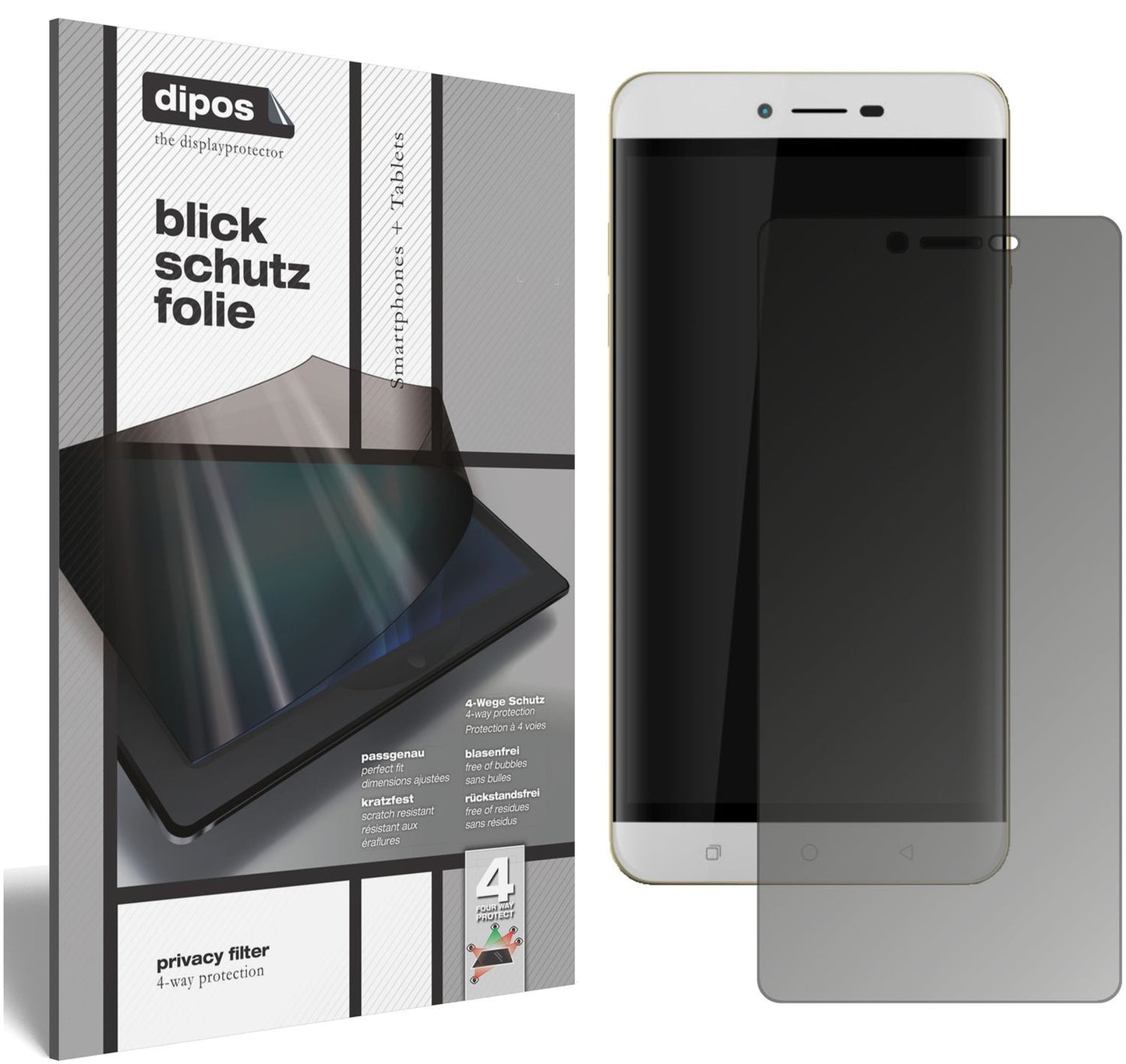 Blickschutzfolie für Coolpad Torino R108 matt Schu (1)