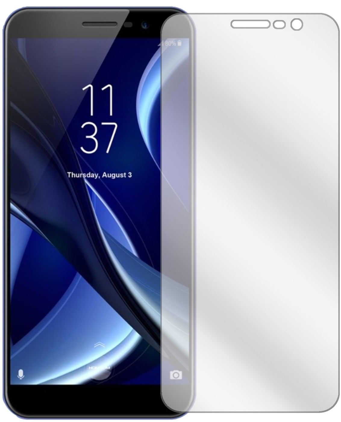 2x Schutzfolie klar für HOMTOM S16 Display-Schutzf (2)