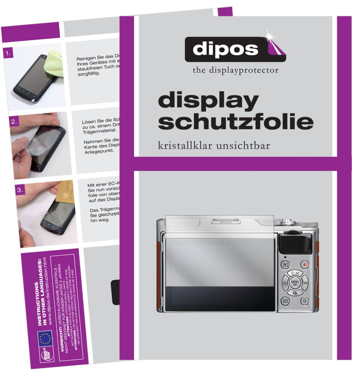 6x Schutzfolie klar für Fujifilm X-A5 Display-Schu (1)