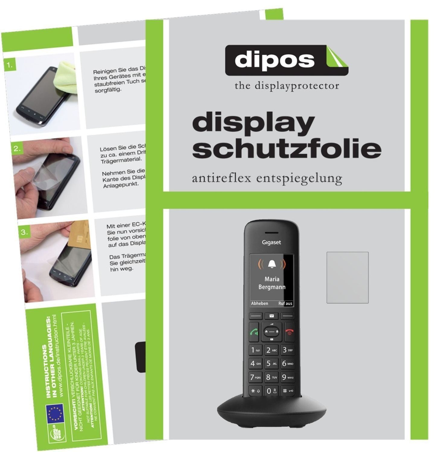 2x Schutzfolie matt für Gigaset C570 Display-Schut (1)