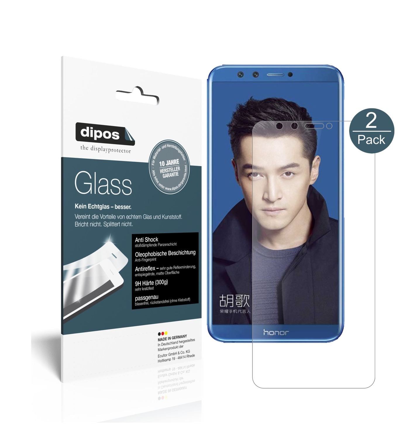 2x 9H Schutzfolie matt für Huawei Honor 9 Lite Pan (1)