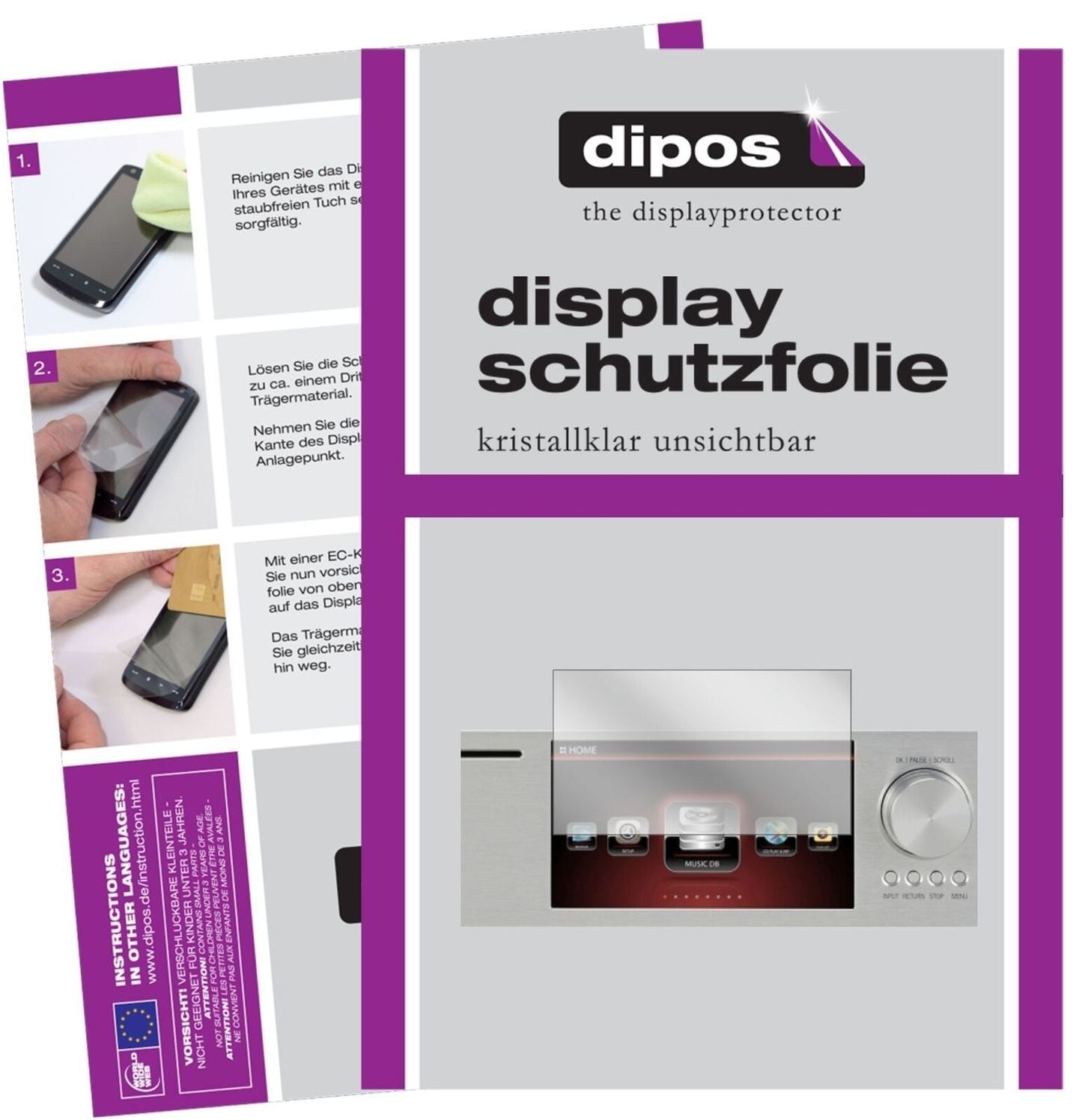 1x Schutzfolie klar für Cocktail Audio X35 Display (2)