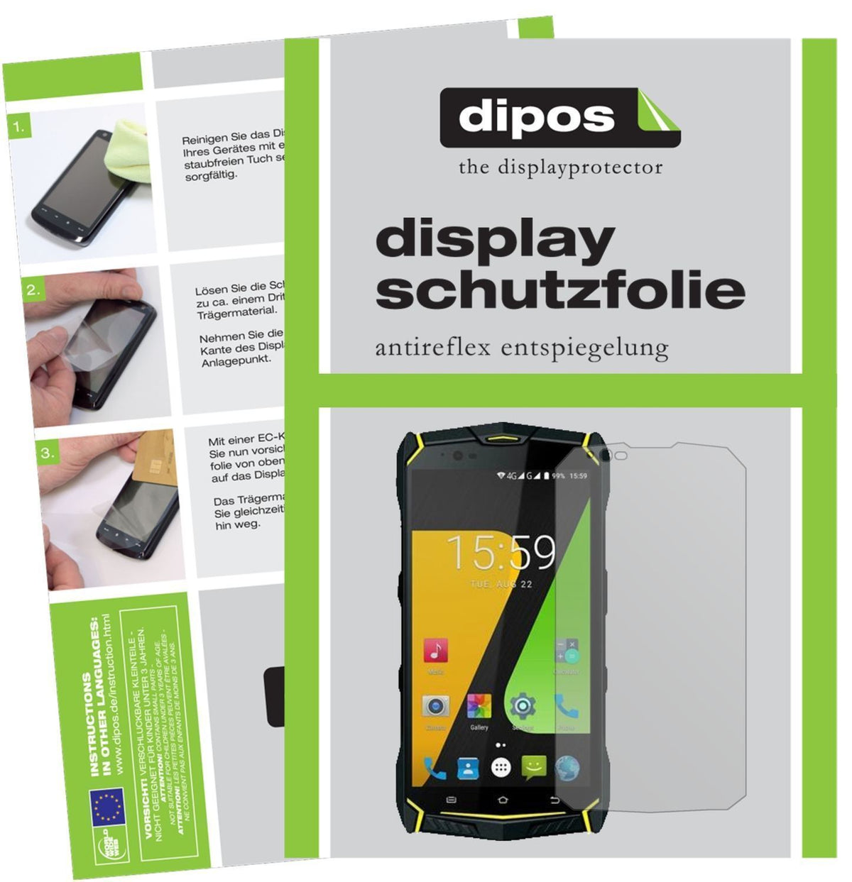 2x Schutzfolie matt für Jesy J9S Display-Schutzfol (1)