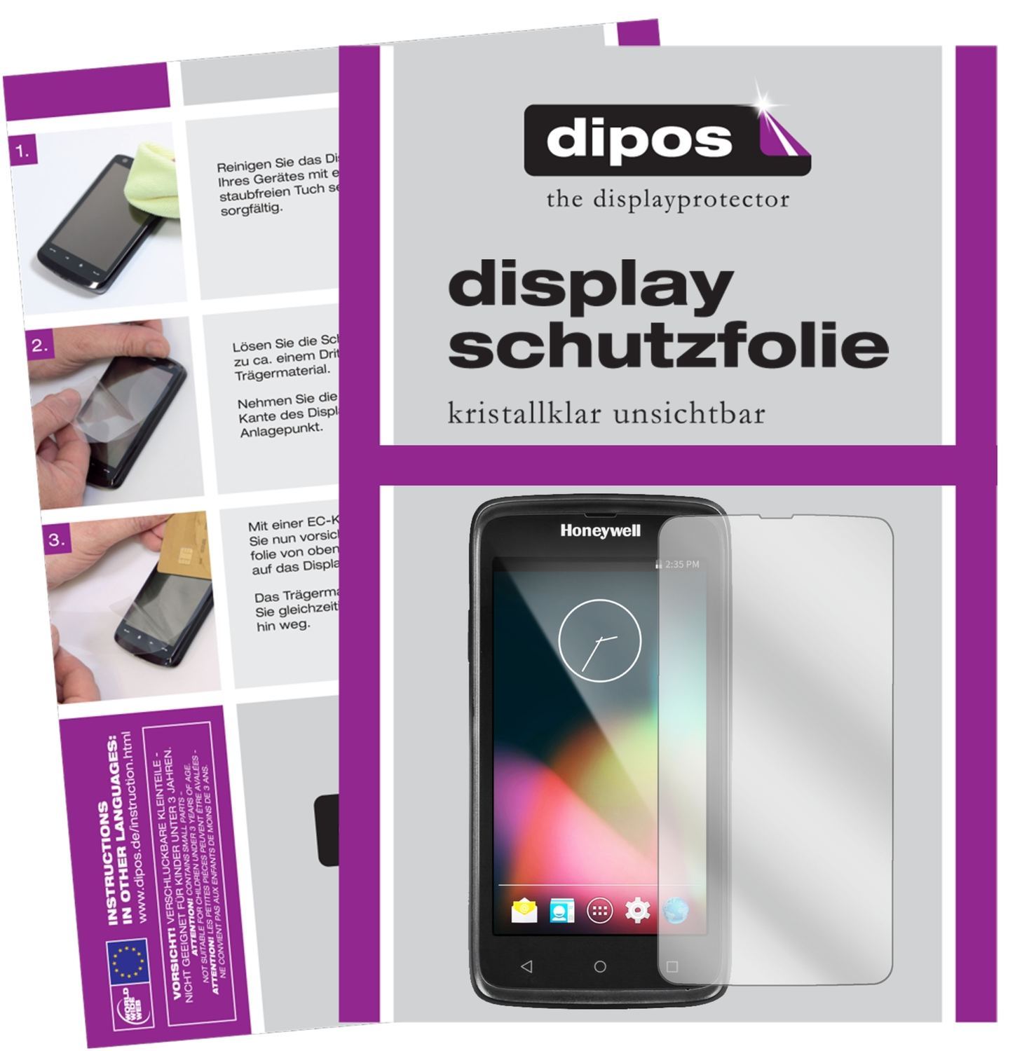 6x Schutzfolie klar für Honeywell EDA50k Display-S (1)