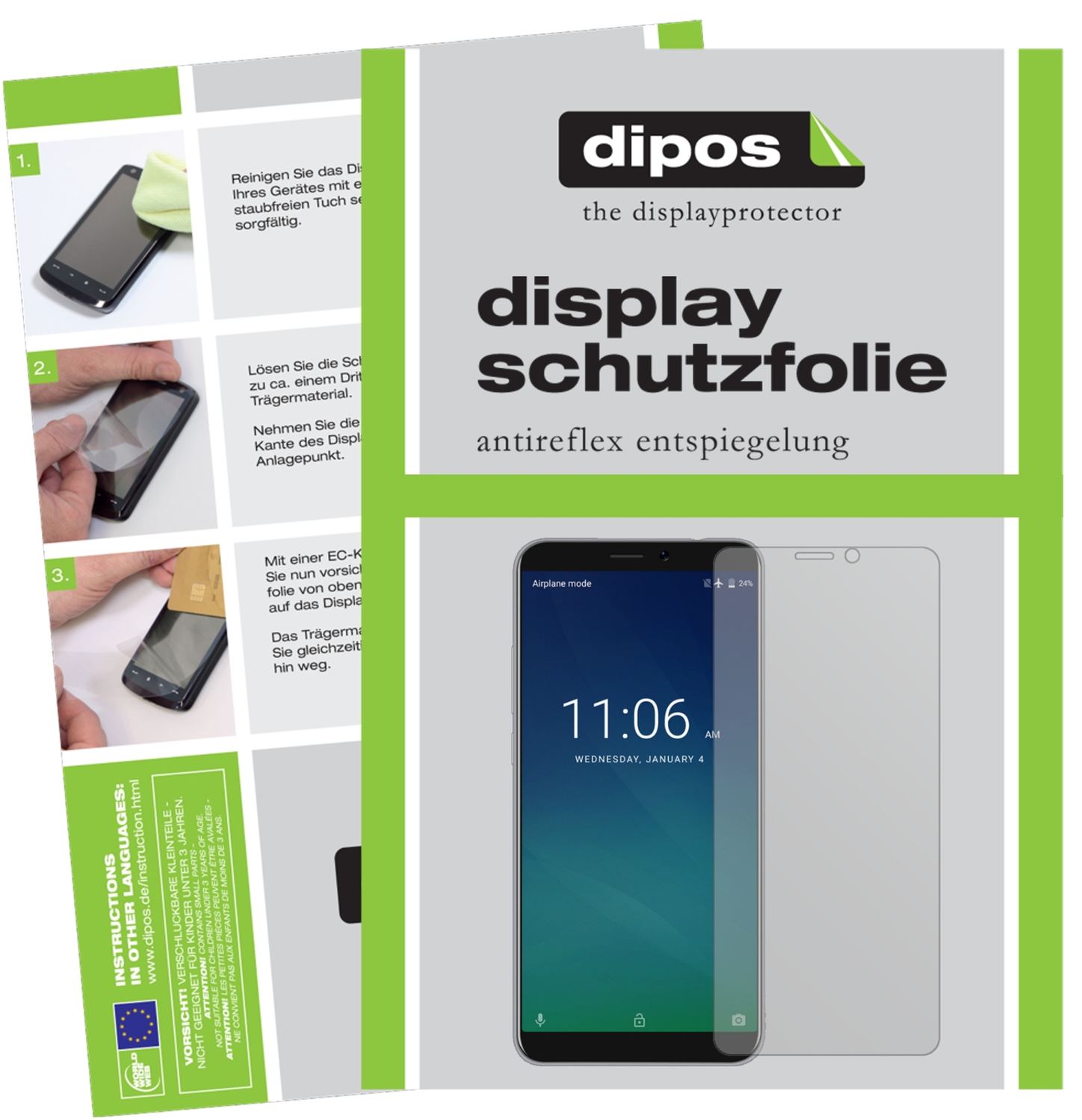 6x Schutzfolie matt für KEECOO P11 Display-Schutzf (1)