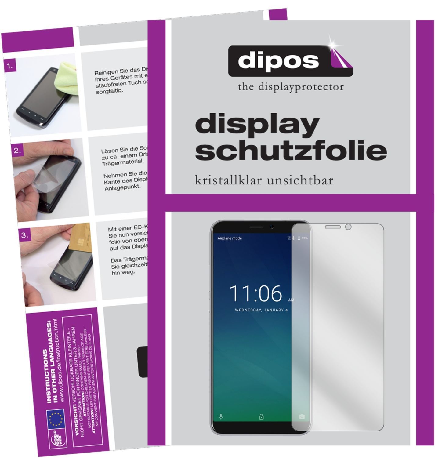 2x Schutzfolie klar für KEECOO P11 Display-Schutzf (1)