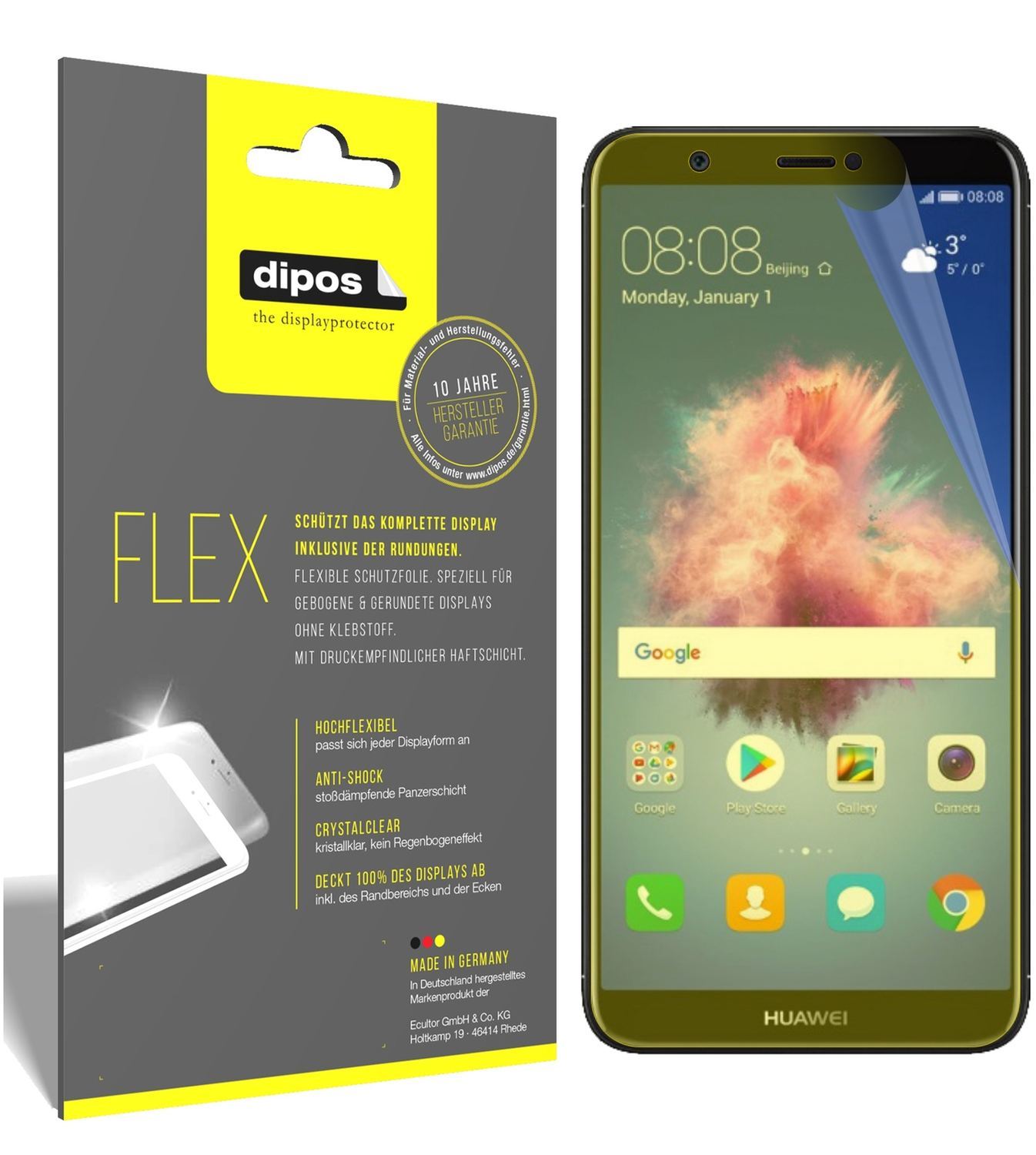 3x 3D Full Cover Schutzfolie für Huawei P smart (1)