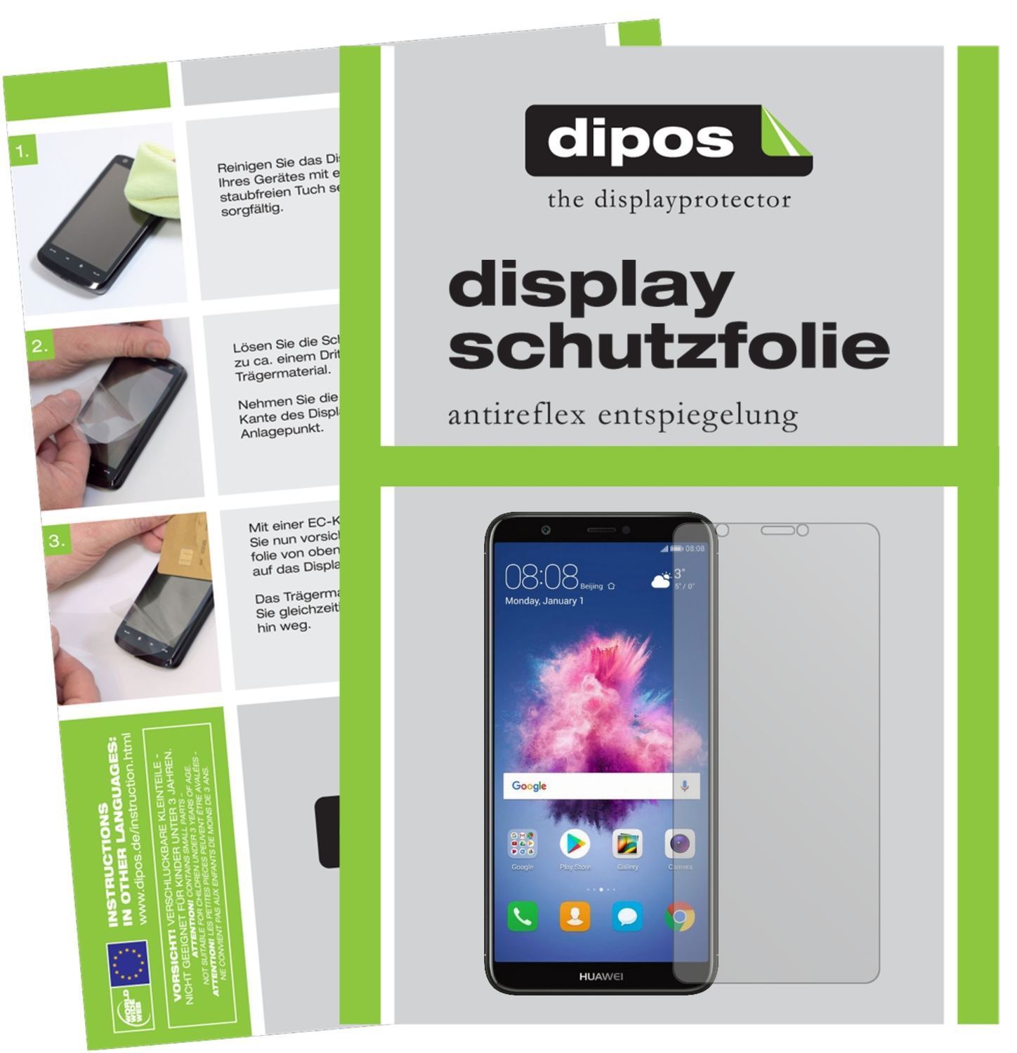 2x Schutzfolie matt für Huawei P smart Display-Sch (1)