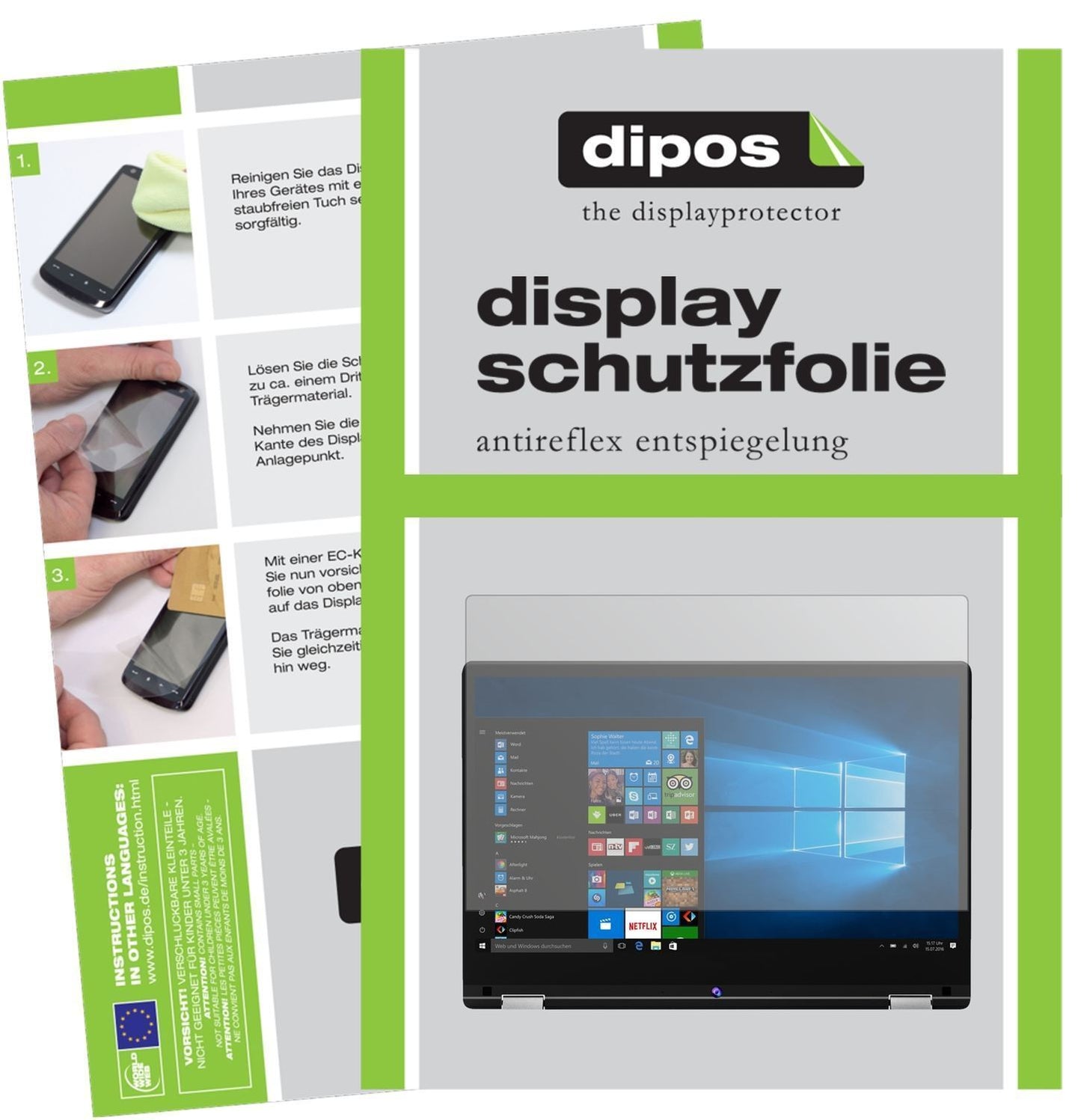 2x Schutzfolie matt für Medion Akoya E3216 Display (1)
