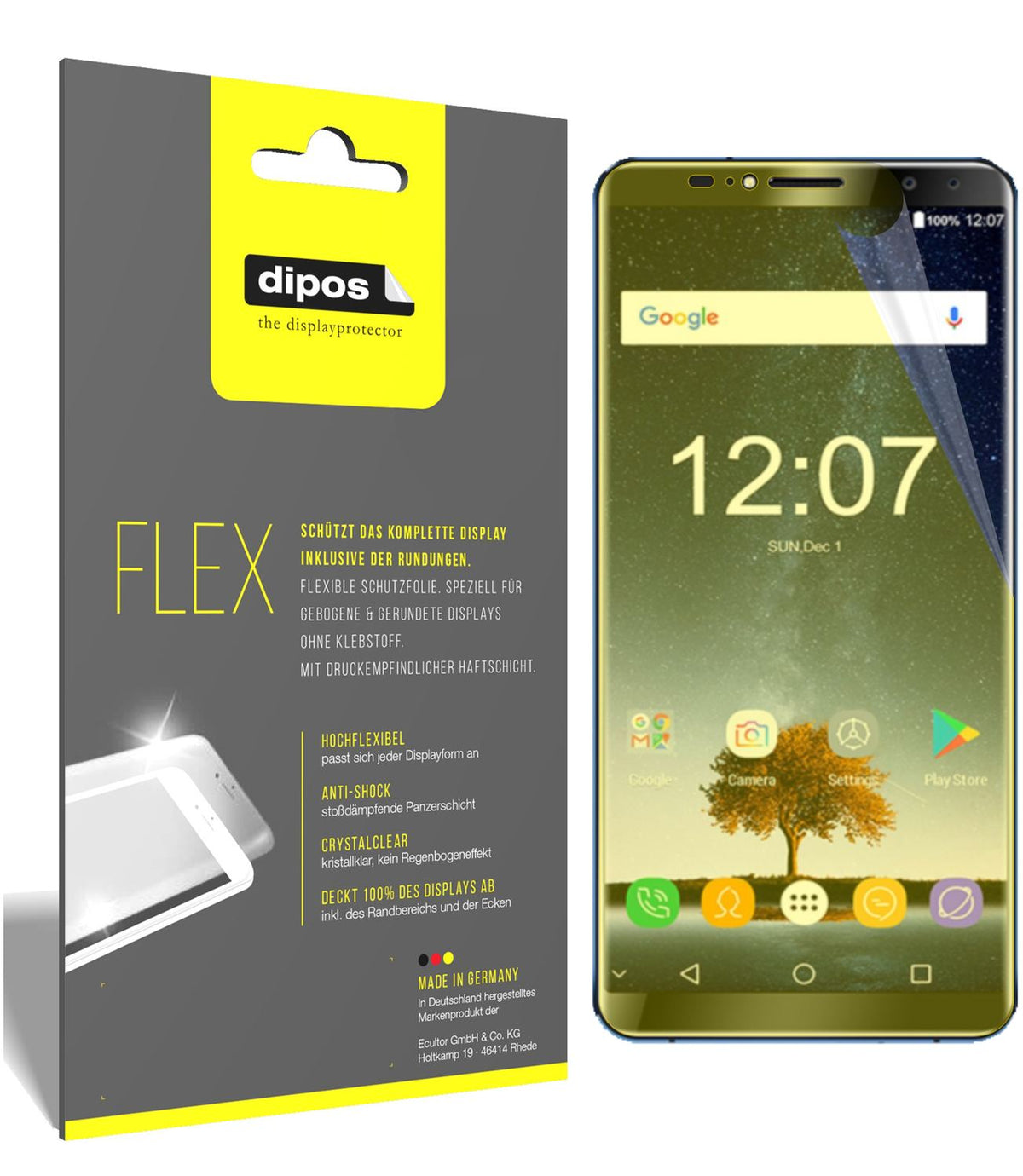 3x 3D Full Cover Schutzfolie für Oukitel K6 (1)