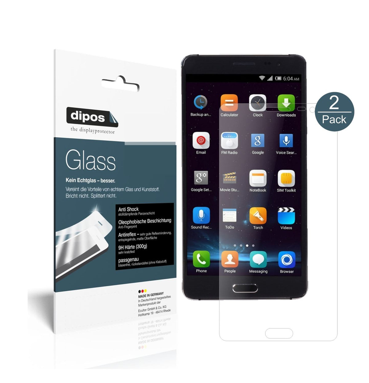2x 9H Schutzfolie matt für Elephone P8 Pro Panzerf (1)