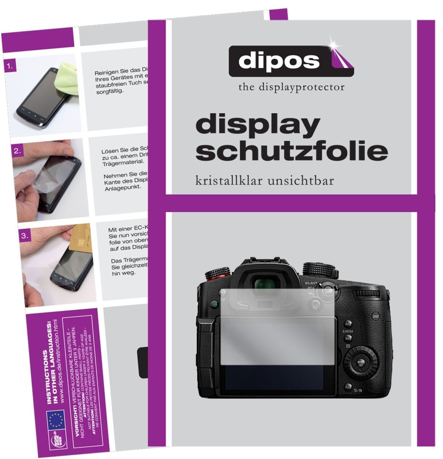 5x Schutzfolie klar für Panasonic Lumix DC-GH5S Di (2)