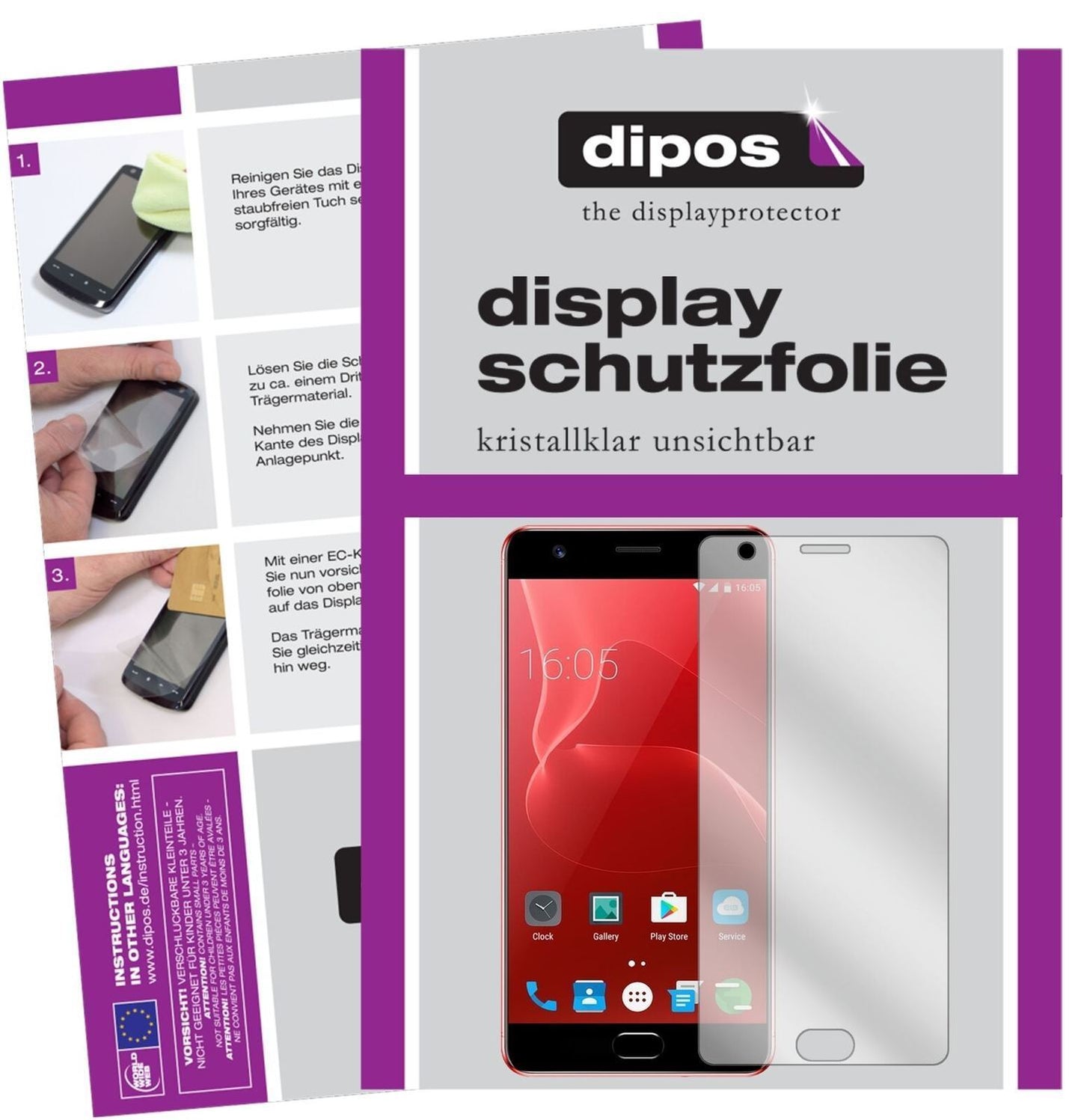 1x Schutzfolie klar für Elephone P8 Max Display-Sc (2)