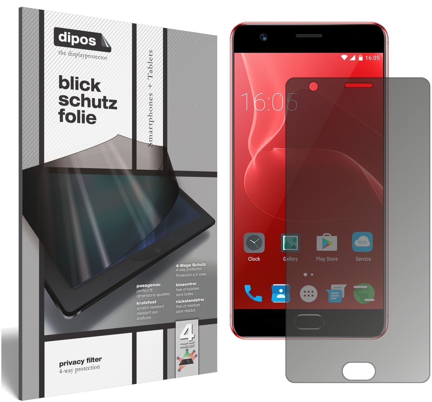 Blickschutzfolie für Elephone P8 Max matt Schutzfo (1)