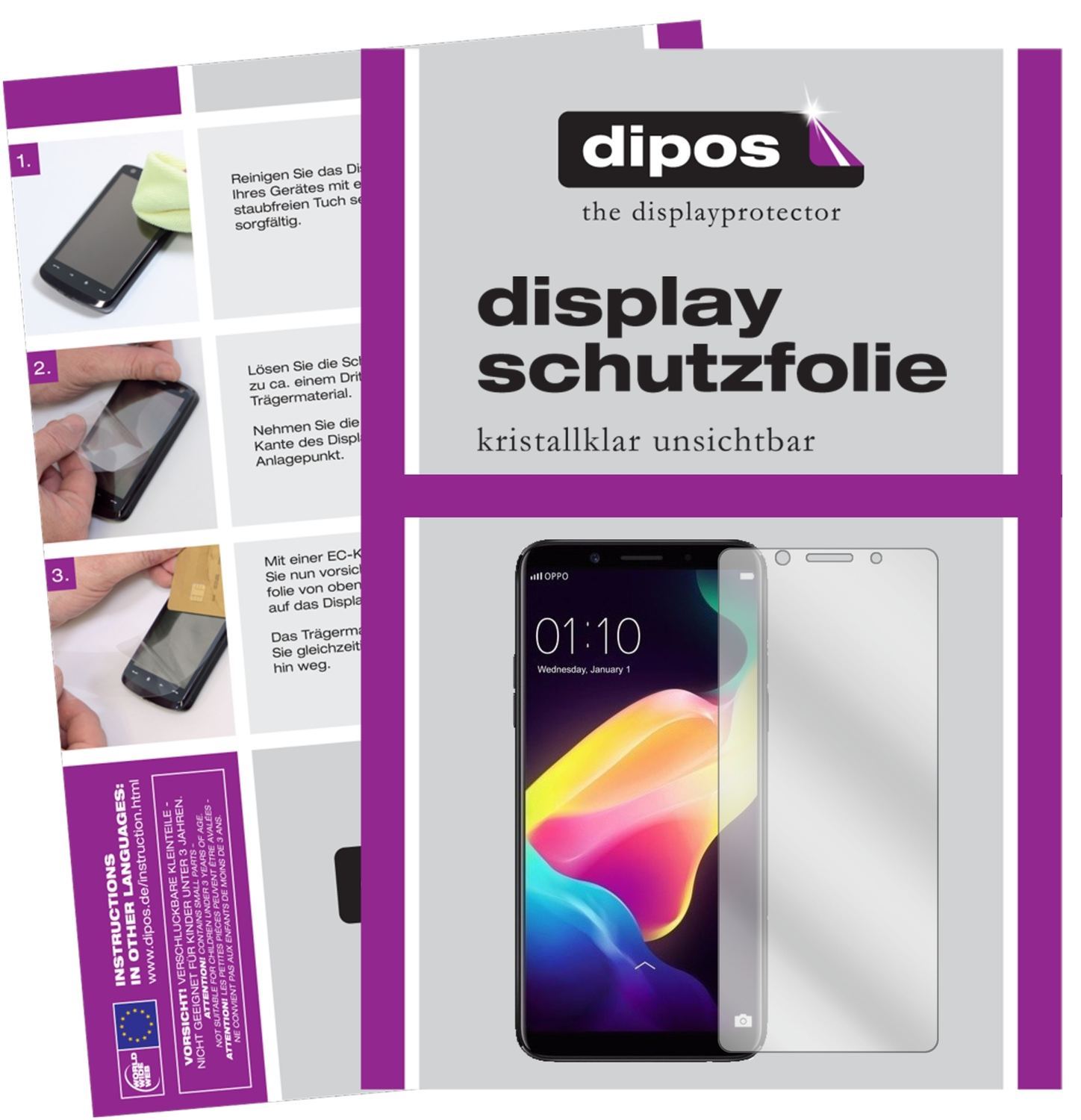 2x Schutzfolie klar für Oppo F5 Youth Display-Schu (1)