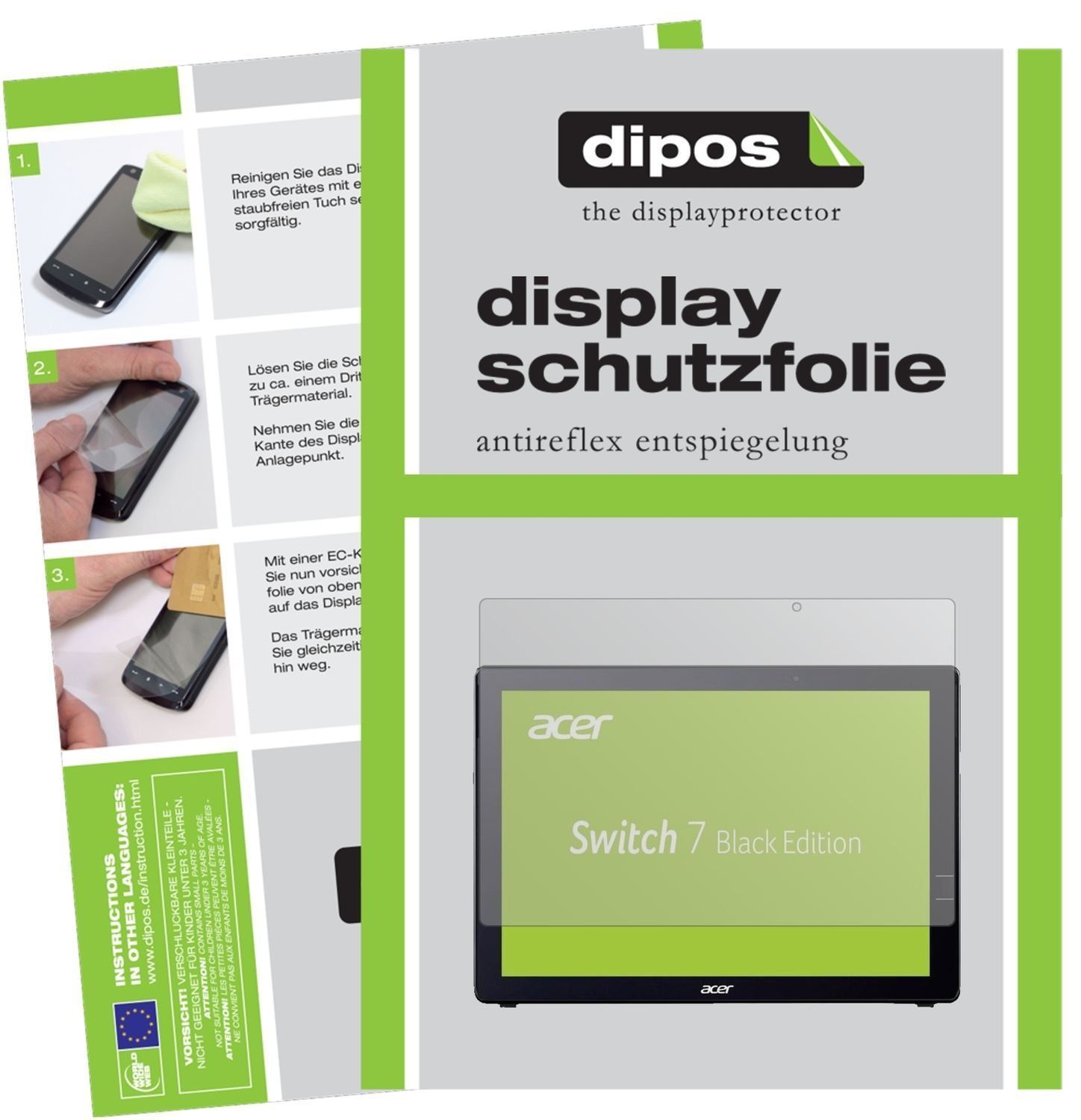 2x Schutzfolie matt für Acer Switch 7 Display-Schu (1)