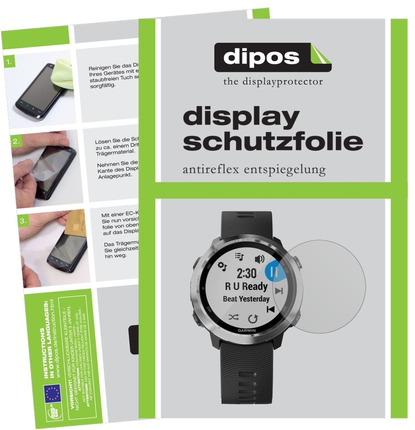 6x Schutzfolie matt für Garmin Forerunner 645 Musi (1)