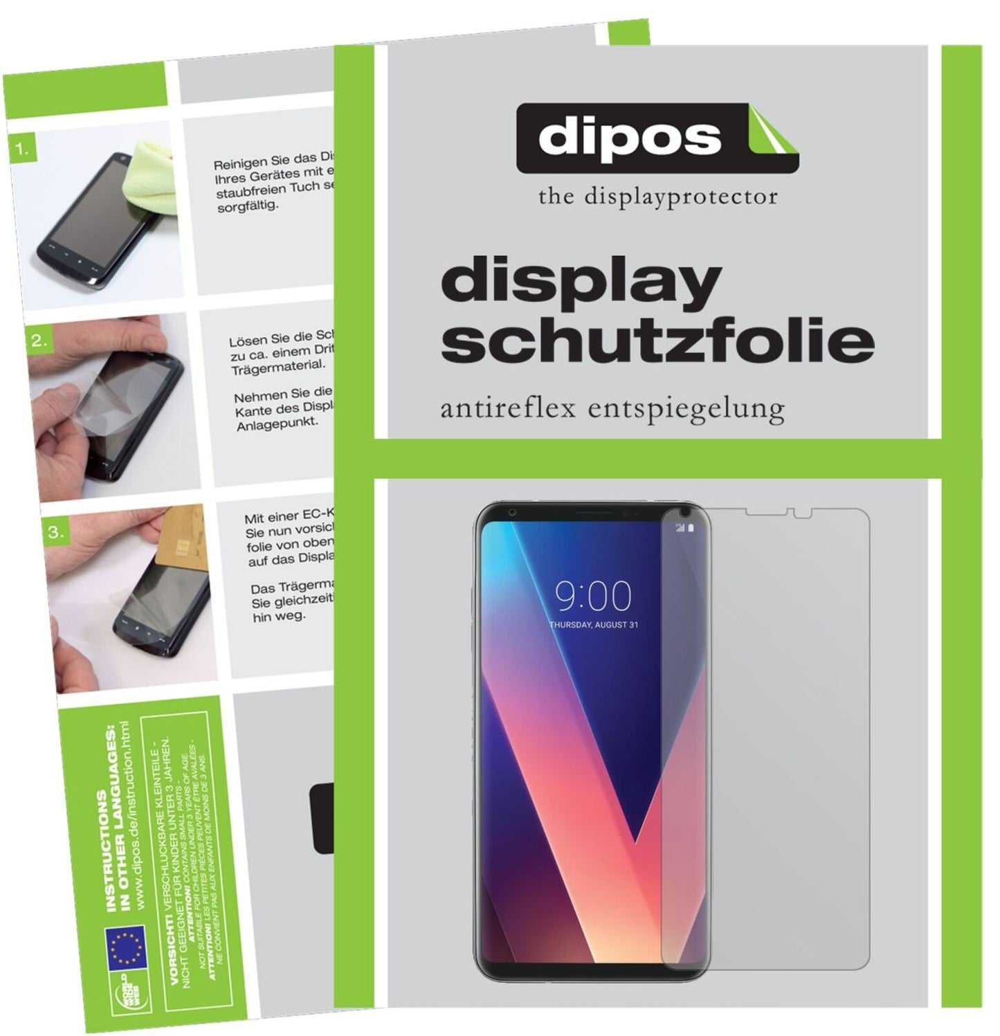 1x Schutzfolie matt für LG V30 Plus Display-Schutz (2)