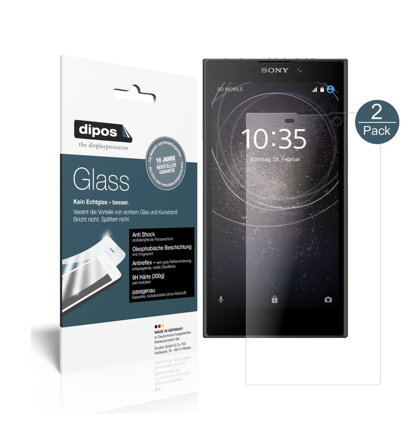 2x 9H Schutzfolie matt für Sony Xperia L2 Panzerfo (1)