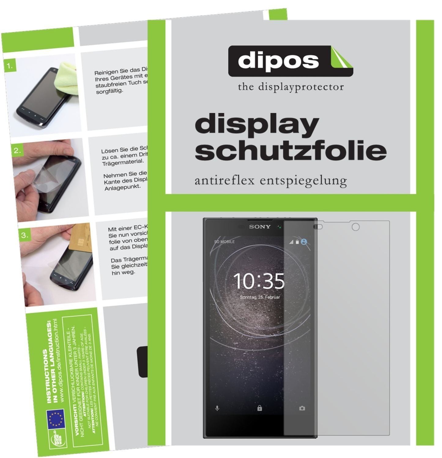 2x Schutzfolie matt für Sony Xperia L2 Display-Sch (1)