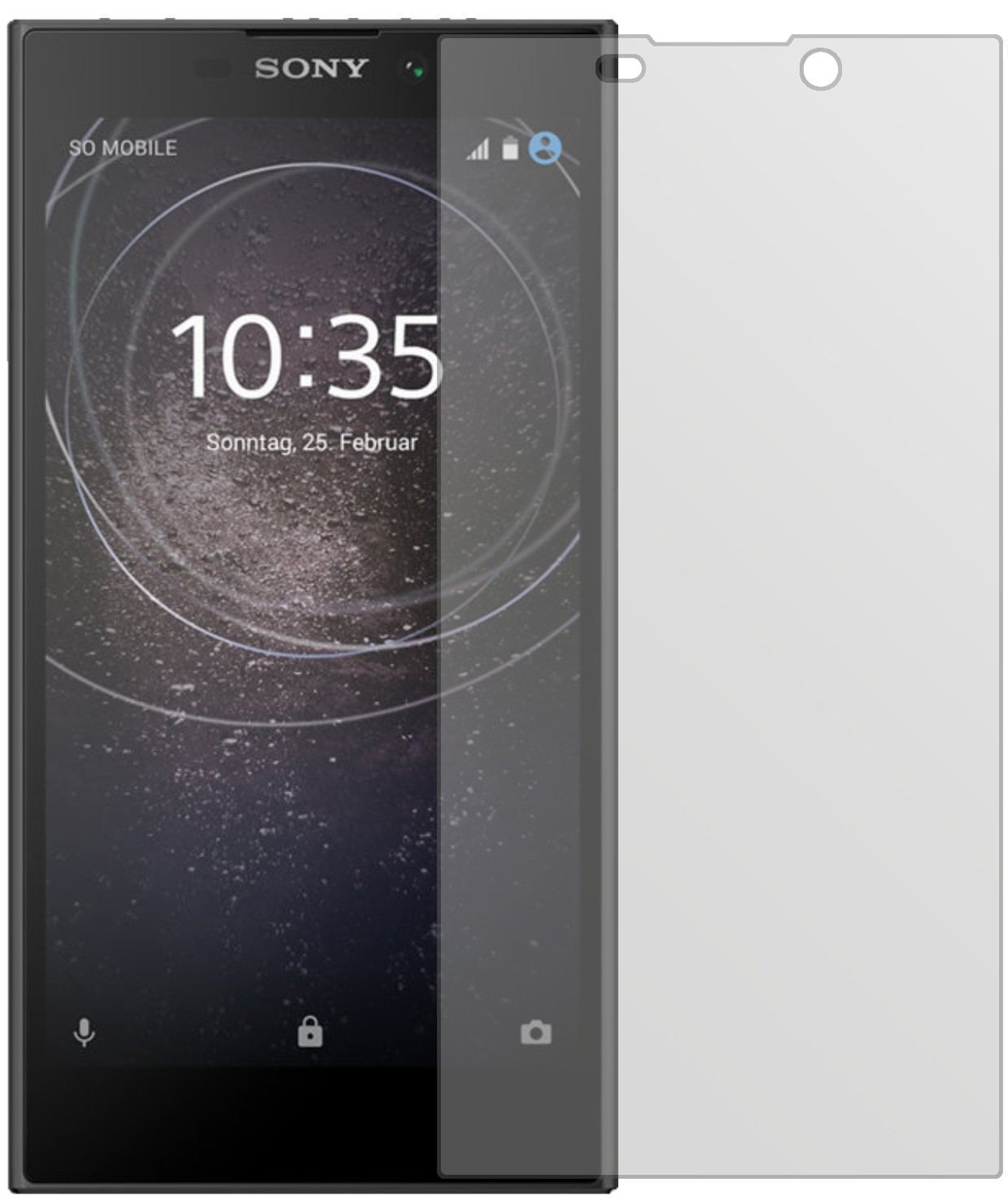 2x Schutzfolie matt für Sony Xperia L2 Display-Sch (2)