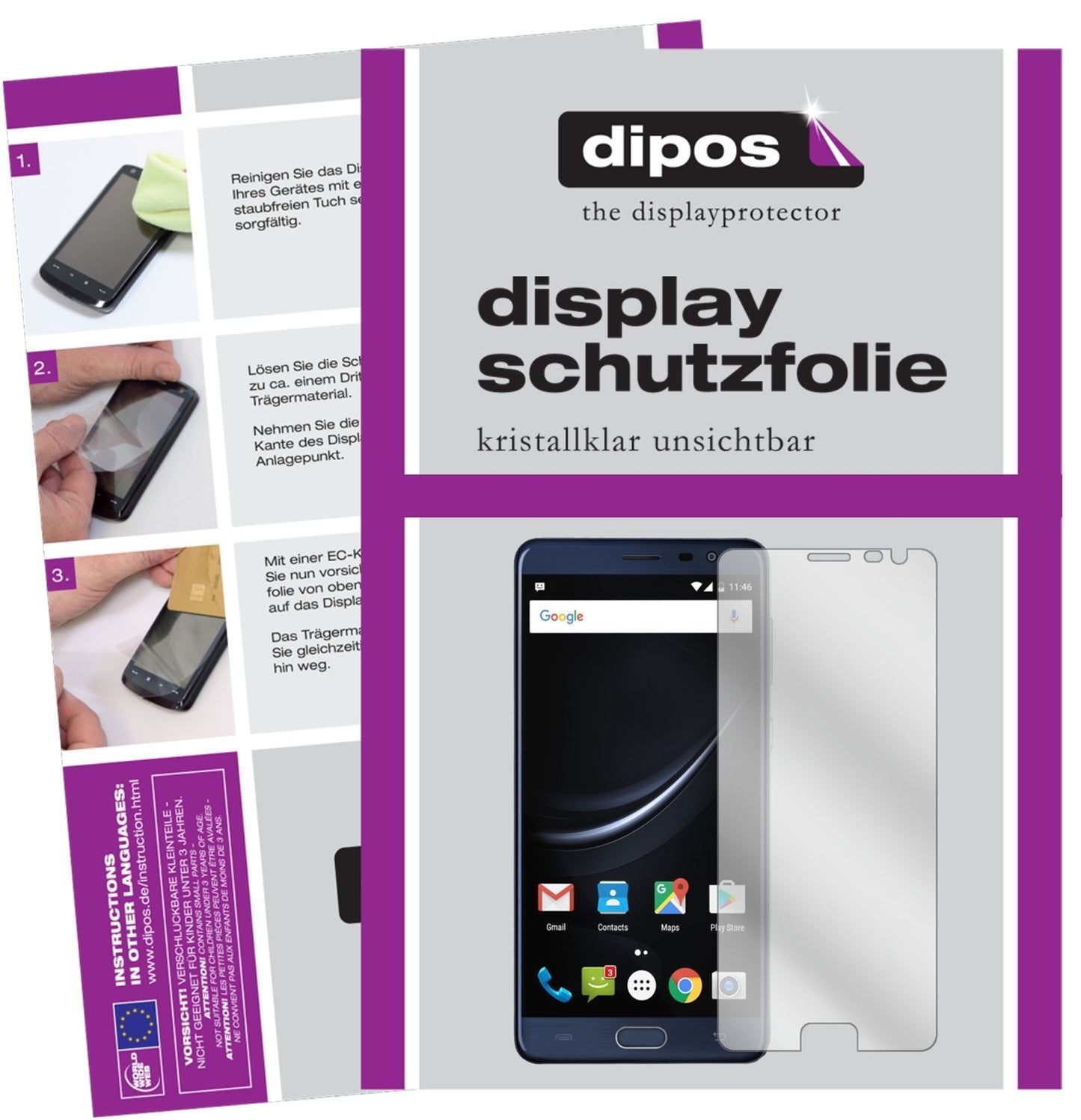 2x Schutzfolie klar für Cubot Cheetah 2 Display-Sc (1)